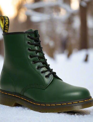 Annora Elegant Lace-Up Boots in Green