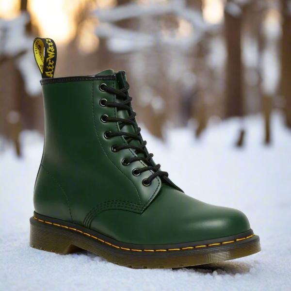 Annora Elegant Lace-Up Boots in Green
