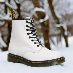 Annora Elegant Lace-Up Boots in White