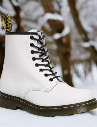 Annora Elegant Lace-Up Boots in White