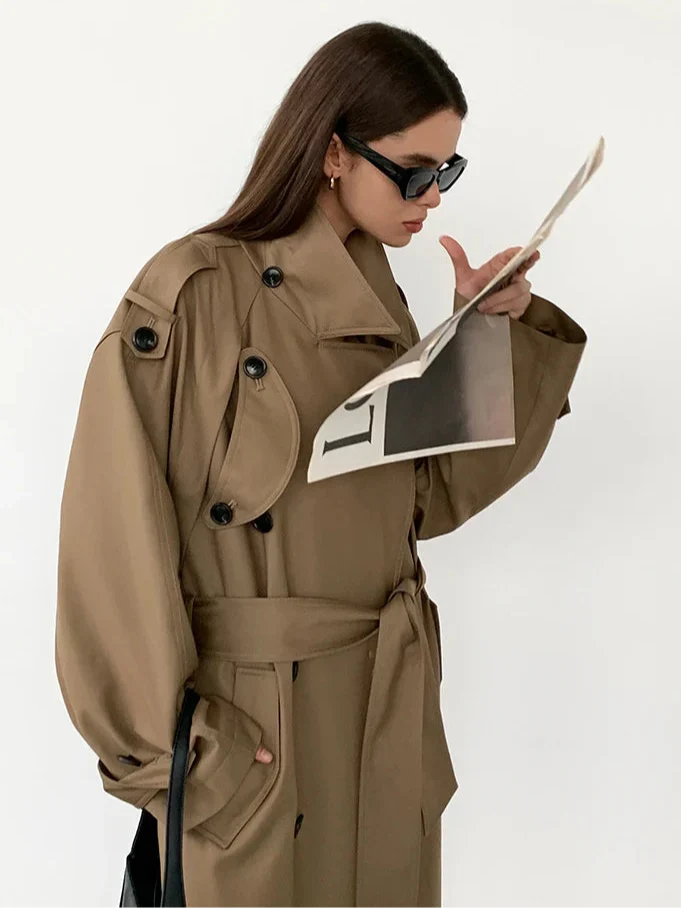Faye | Oversized Double-Breasted Trench Coat