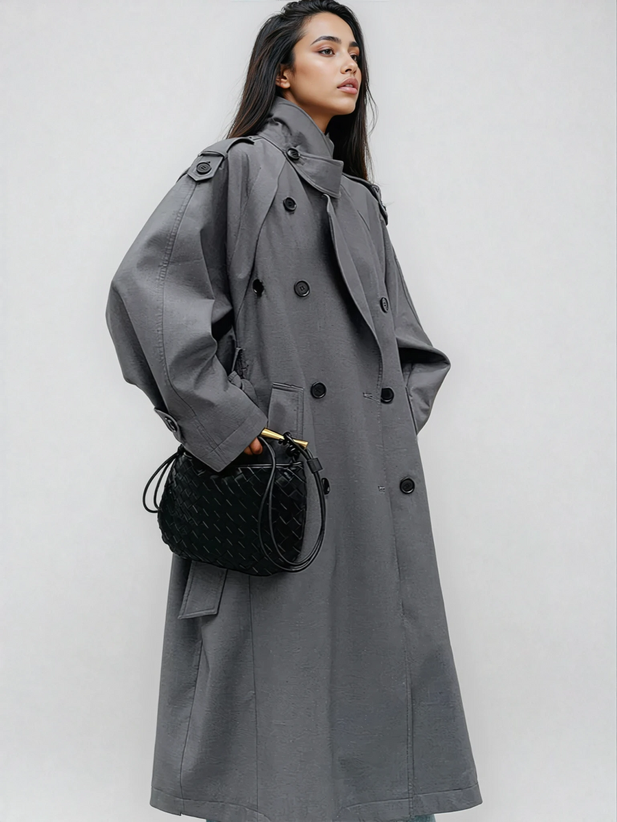 Faye | Oversized Double-Breasted Trench Coat