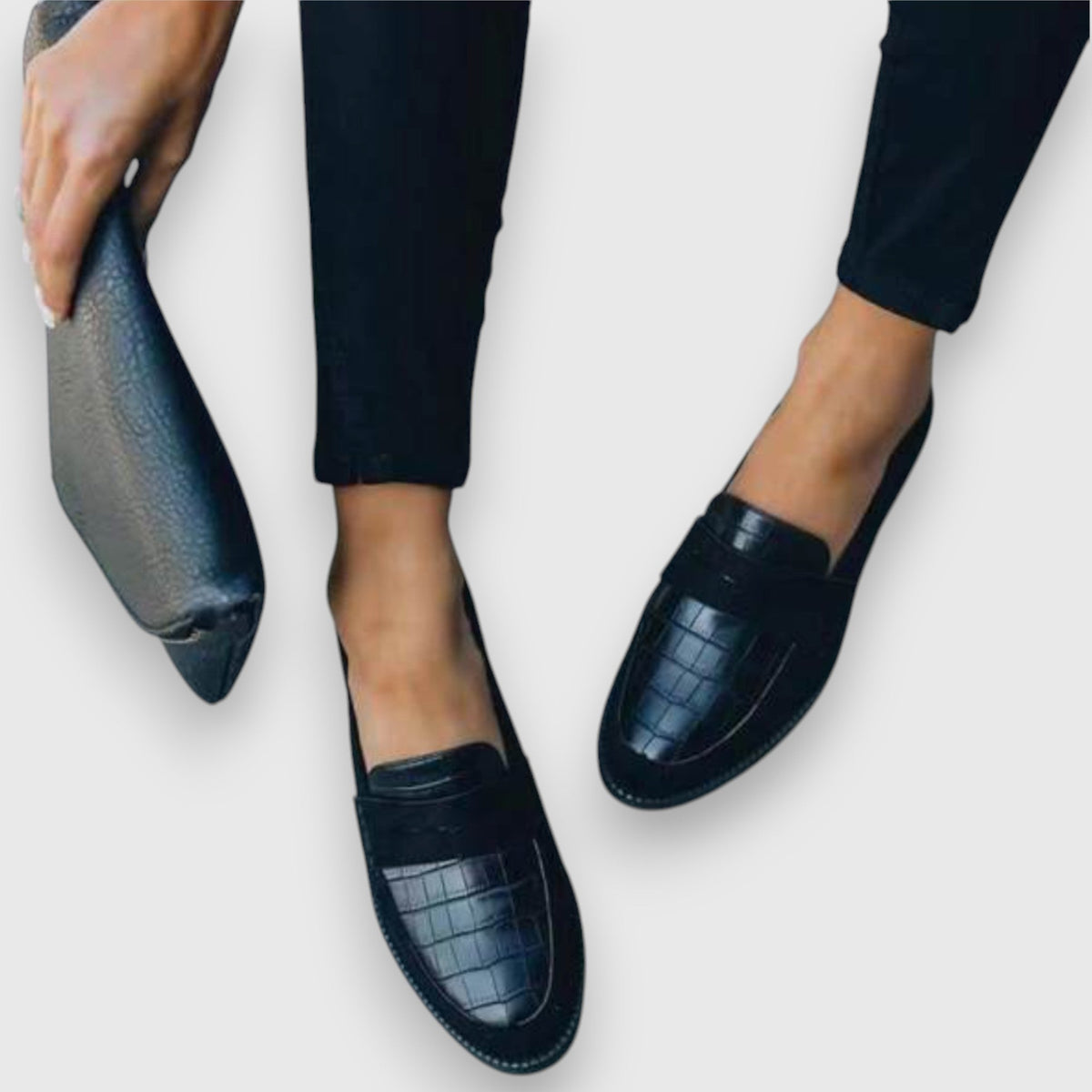 Irene classic comfort penny loafers side view