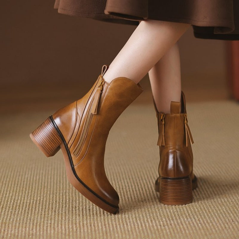 Fortuna | Minimalist Heeled Ankle Boots