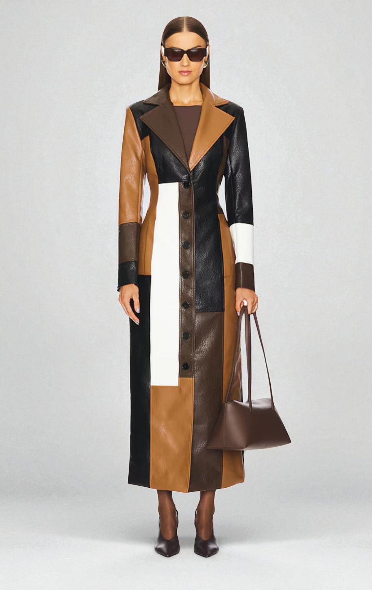 Mimi Patchwork Mosaic Long Coat