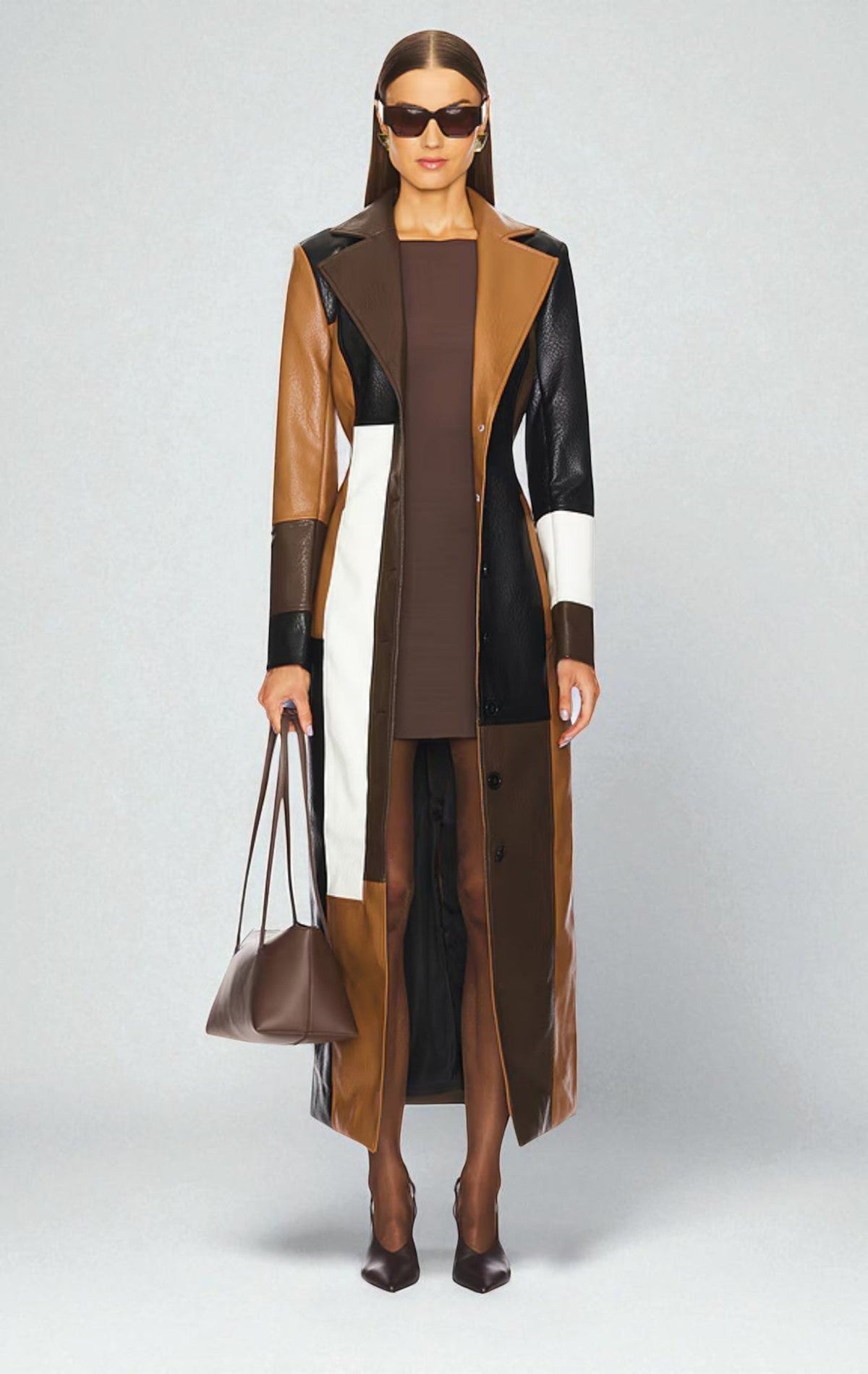 Mimi Patchwork Mosaic Long Coat