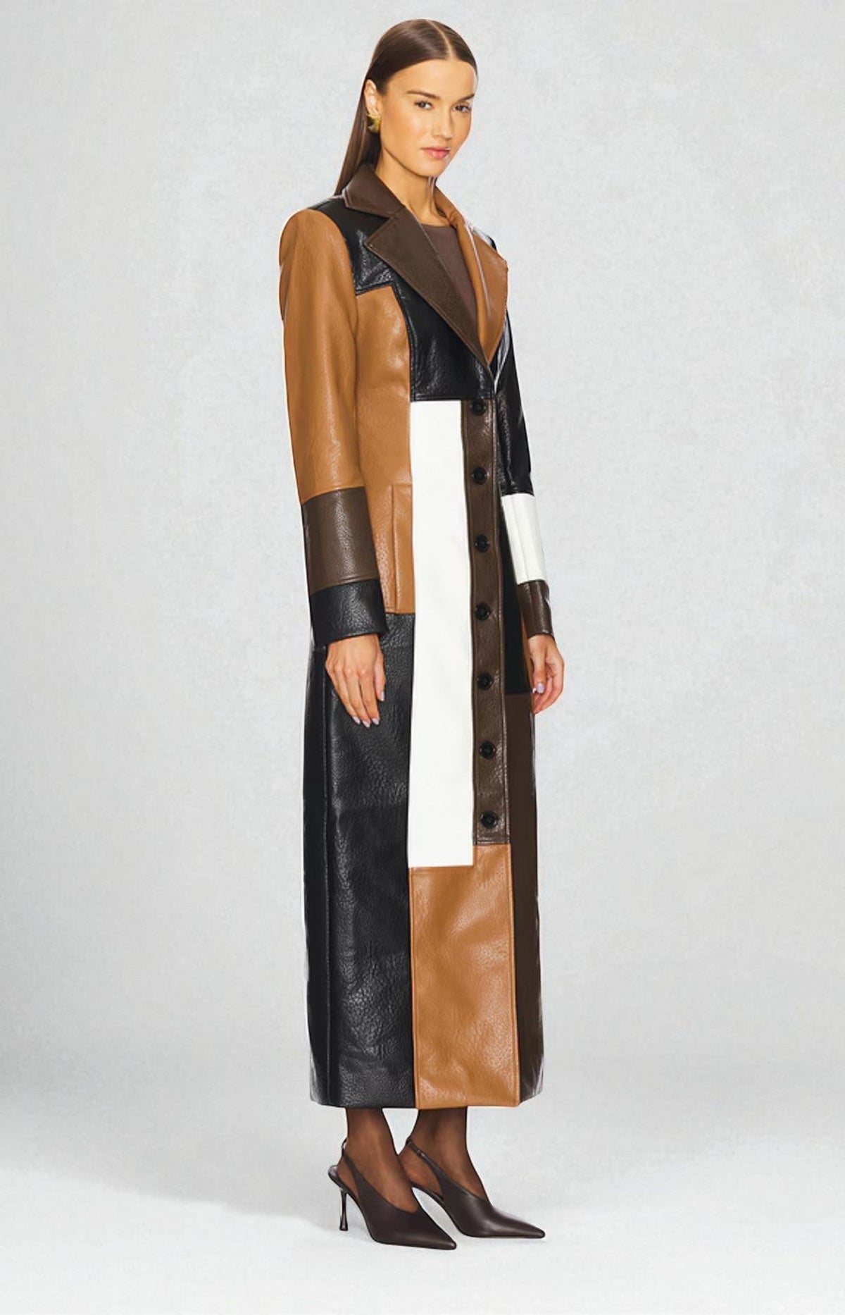 Mimi Patchwork Mosaic Long Coat