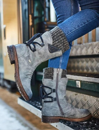 Sheryl mid-calf boots in Blue