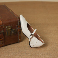 Ulla Pointed-Toe Mary Jane Flats