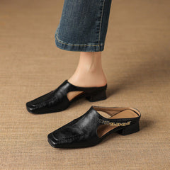 Verbena Square-Toe Mules