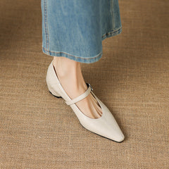 Ulla Pointed-Toe Mary Jane Flats