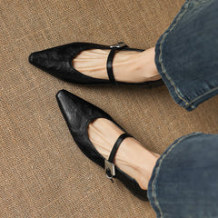 Ulla Pointed-Toe Mary Jane Flats