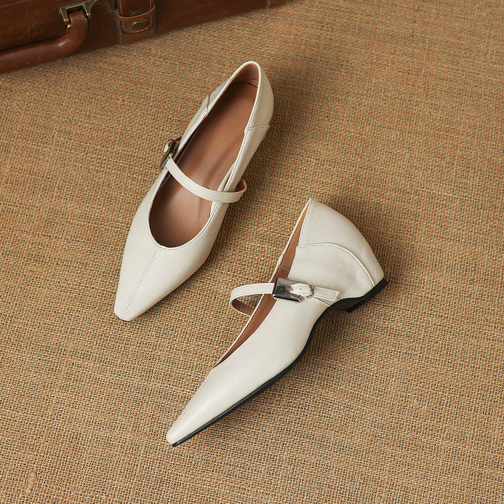Ulla Pointed-Toe Mary Jane Flats
