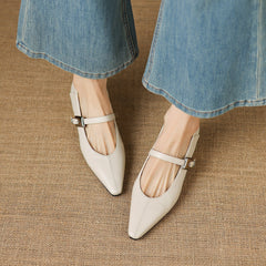 Ulla Pointed-Toe Mary Jane Flats
