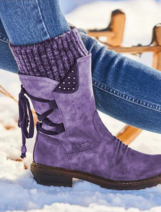 Sheryl mid-calf boots in Purple