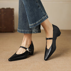 Ulla Pointed-Toe Mary Jane Flats