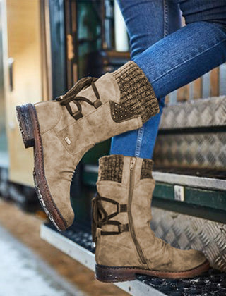 Sheryl mid-calf boots in Khaki