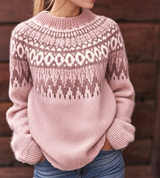 Clarissa | Fitted Pink Pullover Top