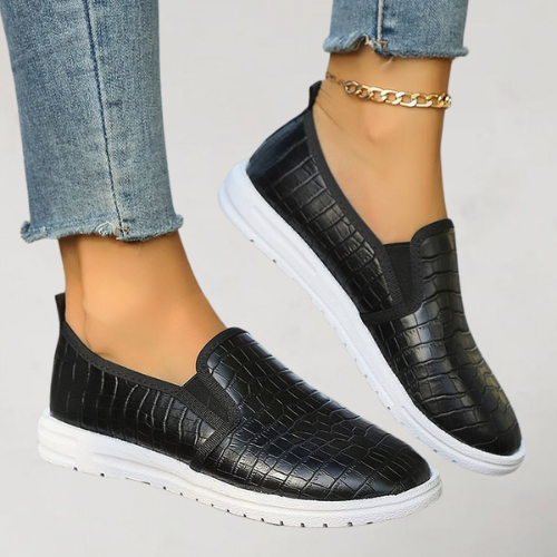 Lillian textured slip-on shoes