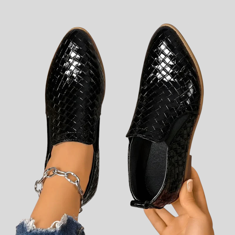 Tamsin braided block heel ankle boots detail