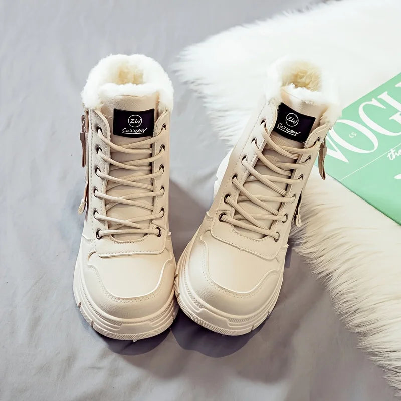 Fallon Plush-Lined Lace-Up Winter Boots