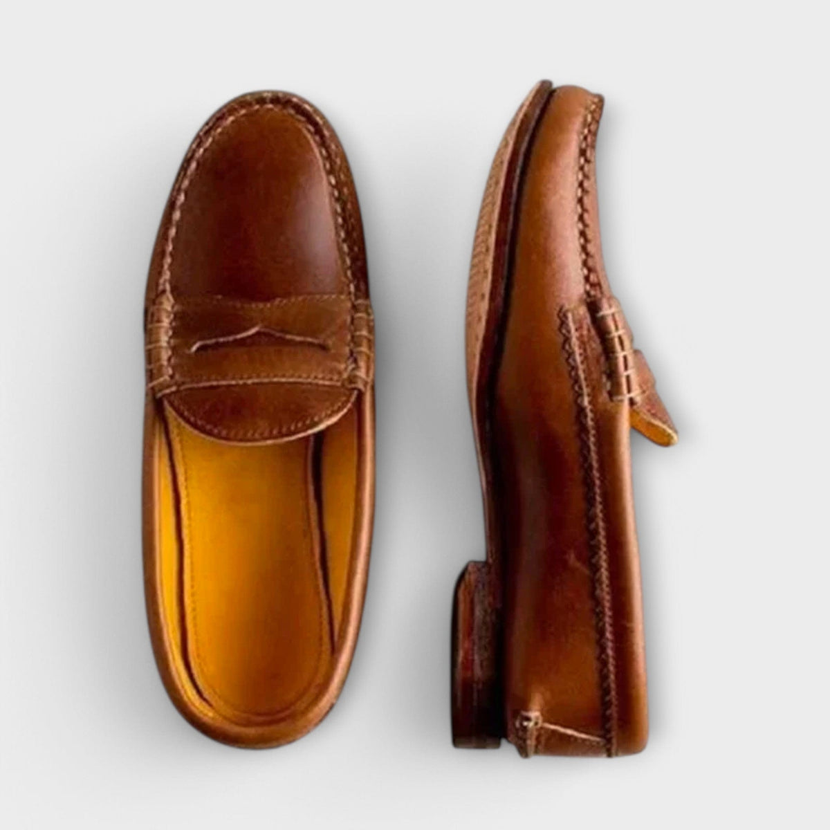 Honora classic penny loafers in Cognac