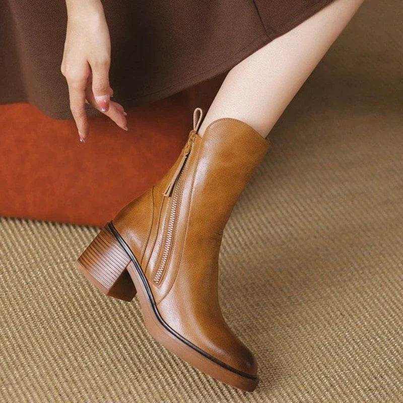 Fortuna | Minimalist Heeled Ankle Boots