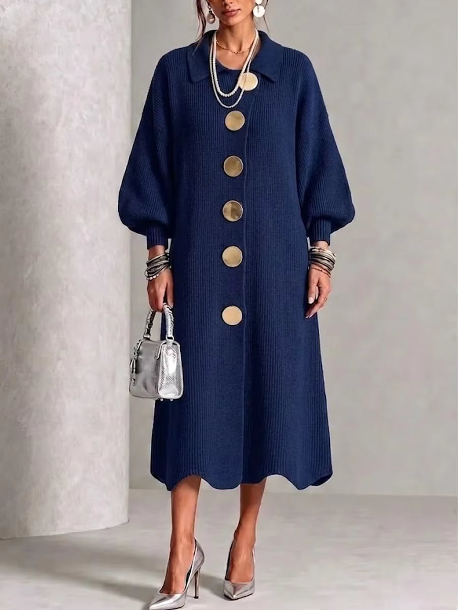 Vada relaxed button-down maxi dress styled