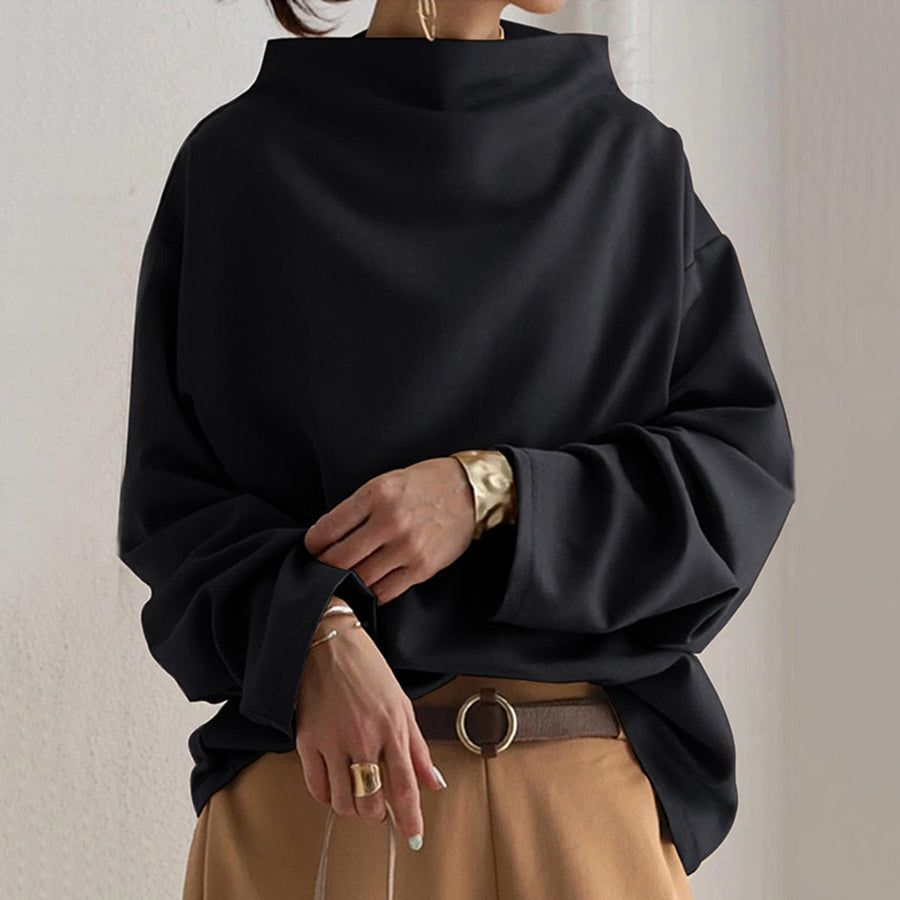 Elly | High-Neck Relaxed Knit Top