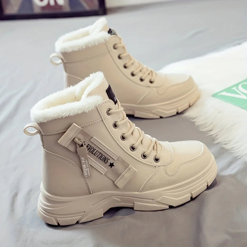 Fallon Plush-Lined Lace-Up Winter Boots