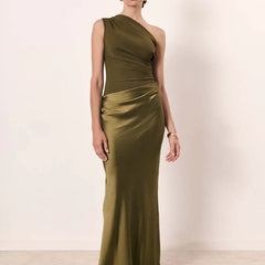 Brigitte dress in Olive Green