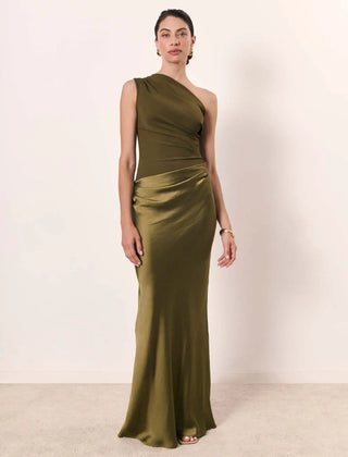 Brigitte dress in Olive Green