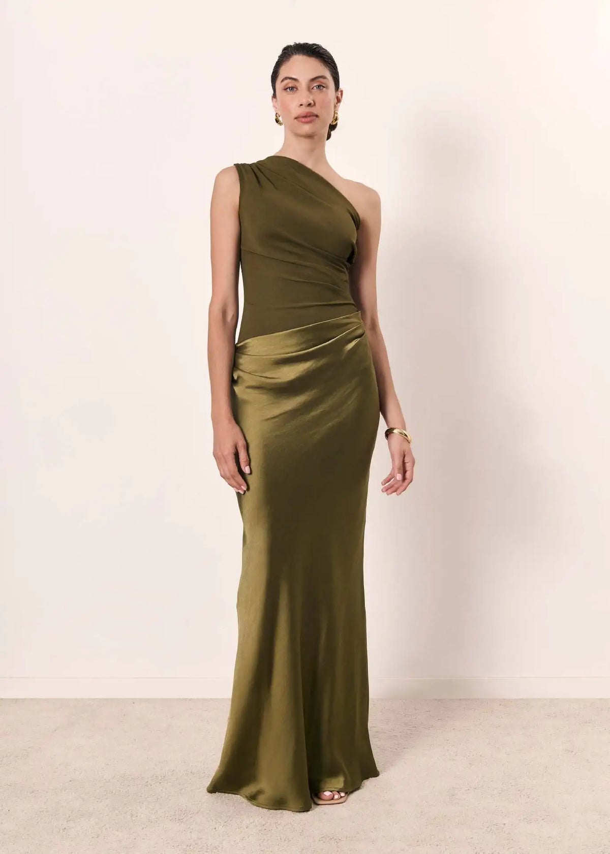 Brigitte dress in Olive Green