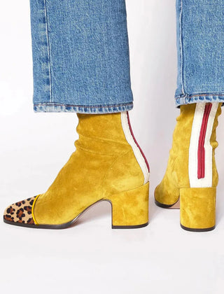 Whitney ankle boots in Yellow