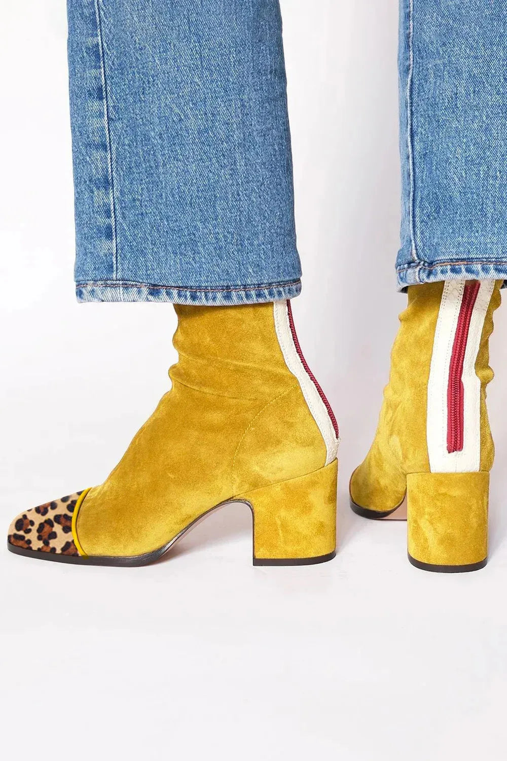 Whitney ankle boots in Yellow
