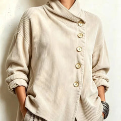 Gwyneth corduroy top in Cream