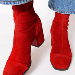 Whitney ankle boots in Red