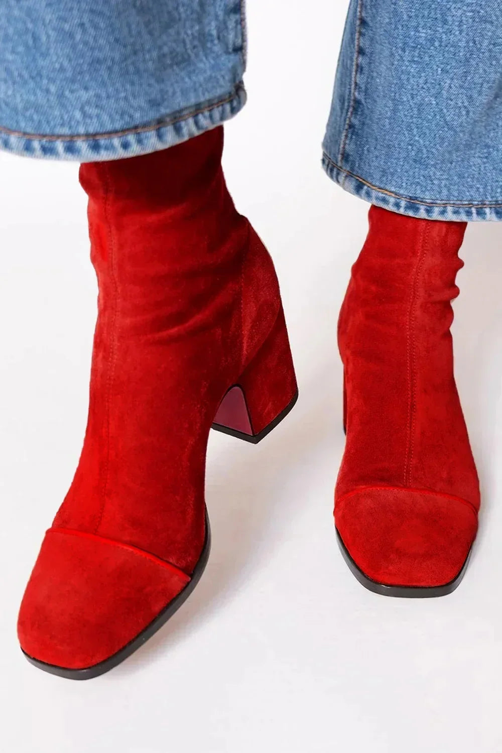 Whitney ankle boots in Red
