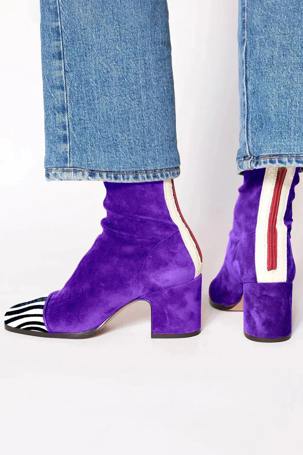 Whitney ankle boots in Purple