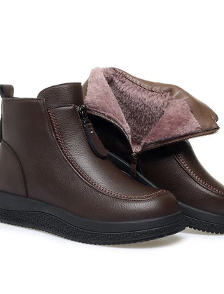 Nerys Zip Comfort Boots in Brown