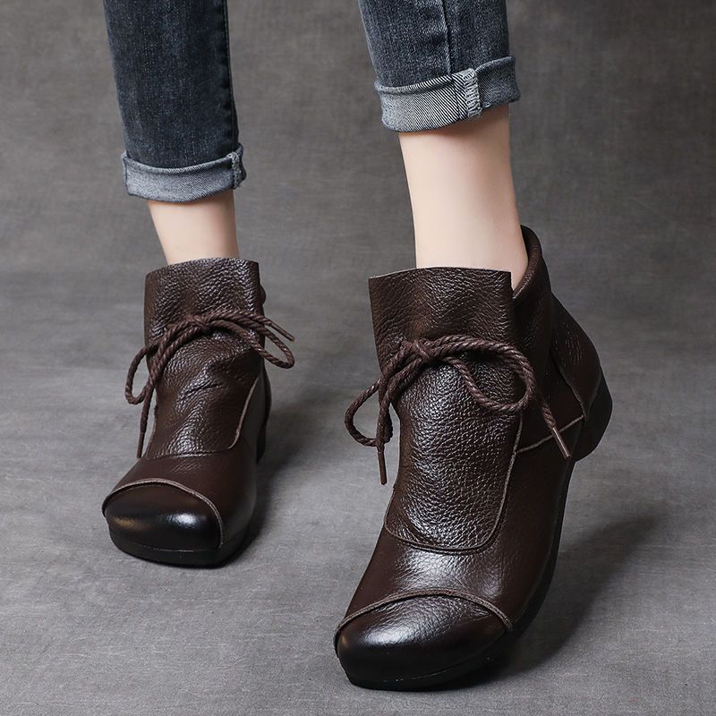 Margaret | Comfort Wedge Lace-Up Boots