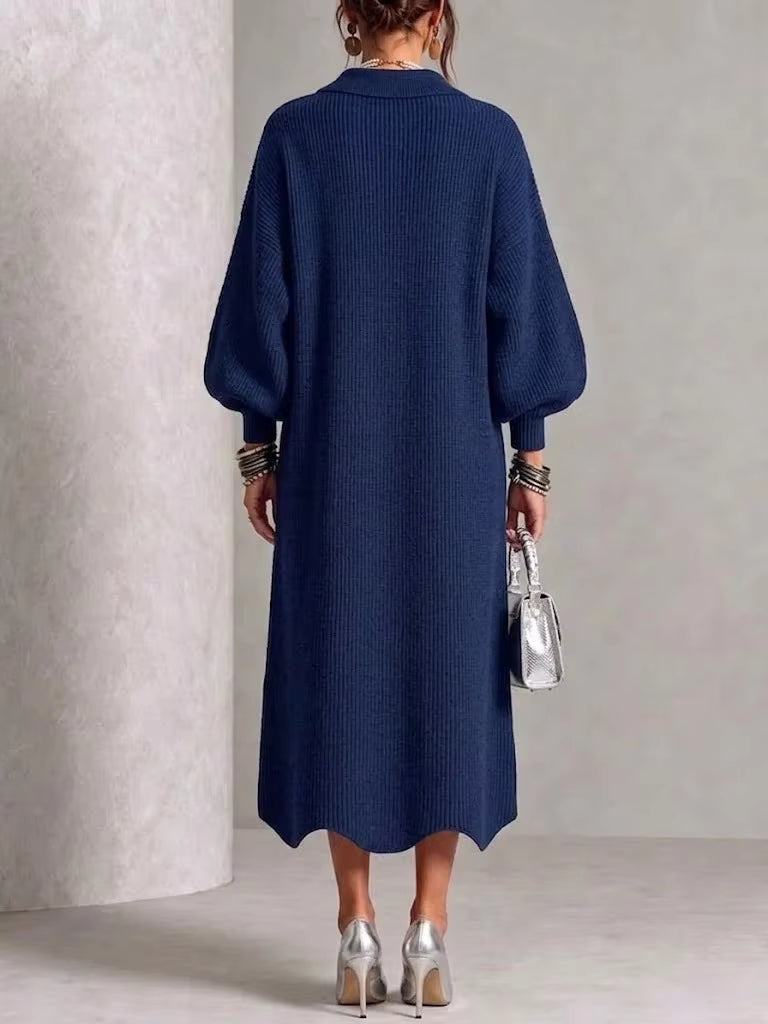 Vada relaxed button-down maxi dress detail