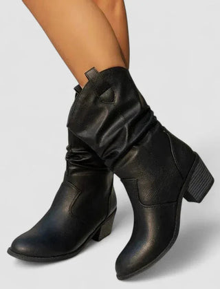 Tova Orthopedic Leather Boots in Black