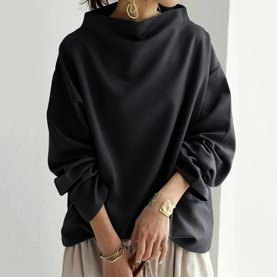 Elly | High-Neck Relaxed Knit Top