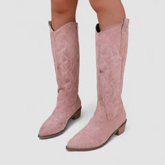 Verena Orthopedic Western Boots in Pink