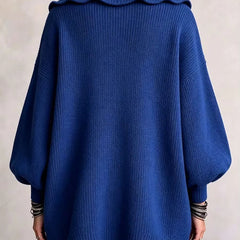 Ottilie ribbed knit button cardigan detail