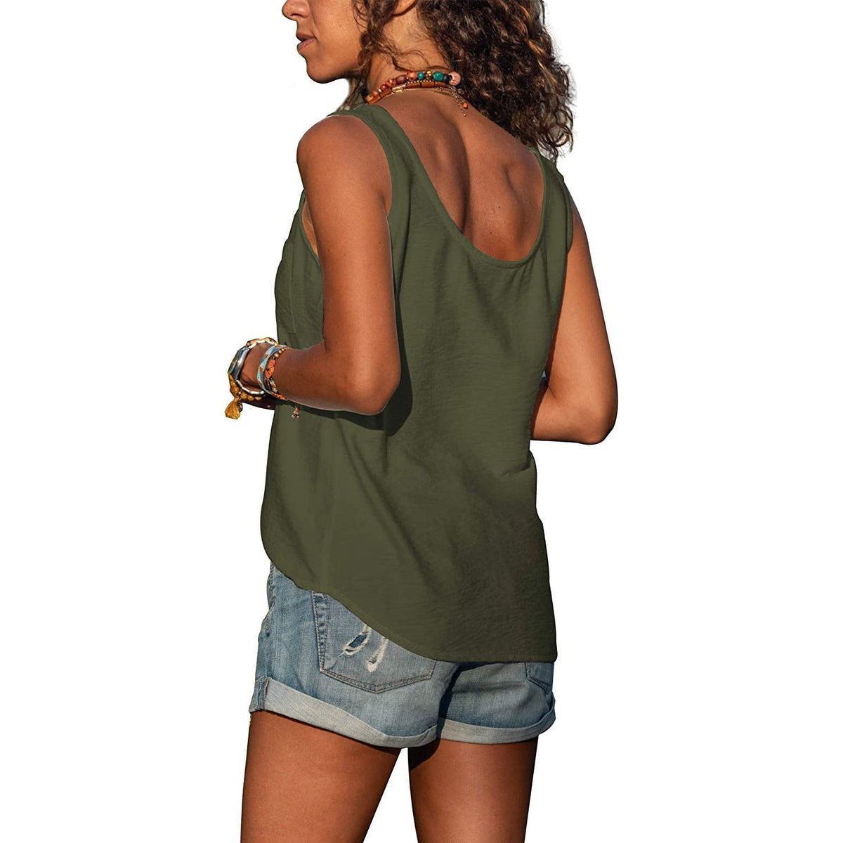 Relaxed Ibiza Style Sleeveless Top