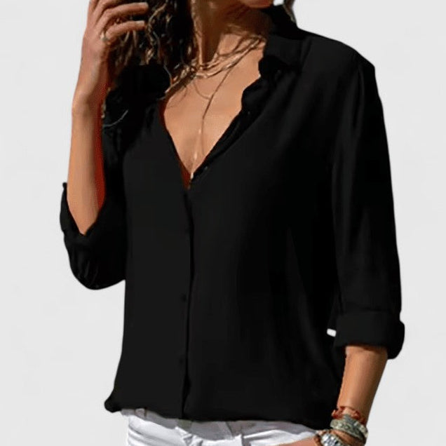 Tilly | Relaxed V-Neck Blouse