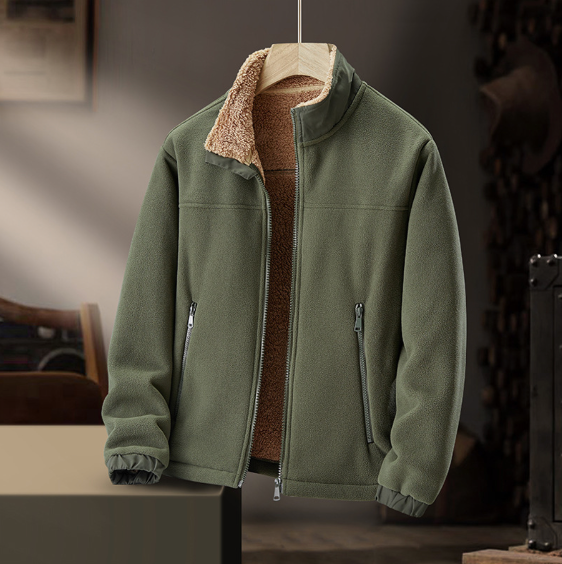 Junia Cozy-Collar Zip Jacket