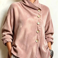Gwyneth corduroy top in Dusty Rose